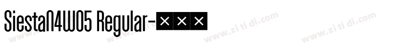 SiestaN4W05 Regular字体转换